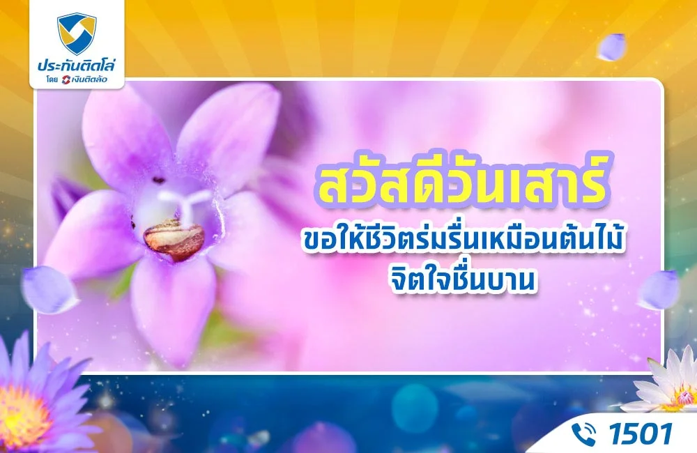 สวัสดีวันเสาร์ ขอให้ชีวิตร่มรื่น