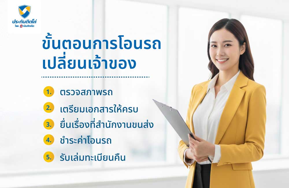ขั้นตอนการโอนรถเปลี่ยนเจ้าของ