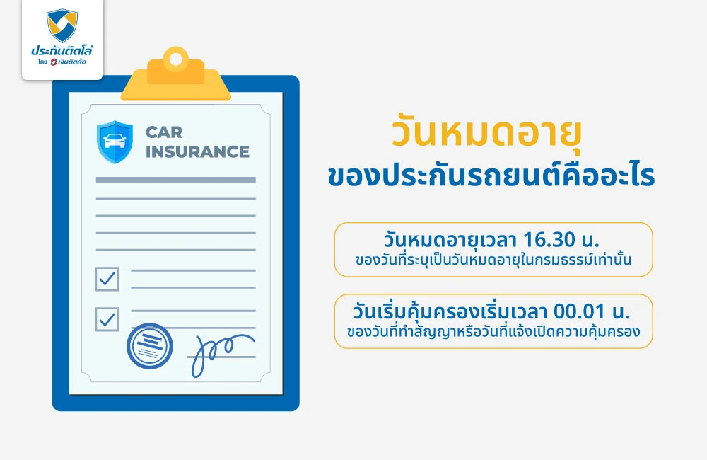 วันหมดอายุของประกันรถยนต์คืออะไร